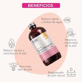 HEBBE - Aceite de Rosa Mosqueta 500 ml | Anti-Cicatriz y Anti-Estrías | Reductor de Manchas en la Piel | Estimulador de Circulación Sanguínea | Regene
