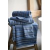 PIP STUDIO Geometric Print Bath Towel Dark Blue 70 x