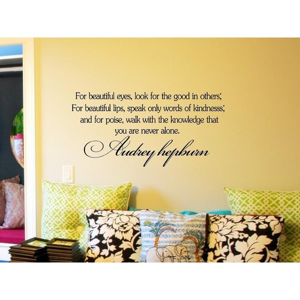 Decalgeek Audrey Hepburn Inspirational Quotes Vinyl Wall Art Decal Sticker