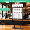 Tabletop Metal Sign Holder, 8.5"x11" Stainless Steel Double Sided T