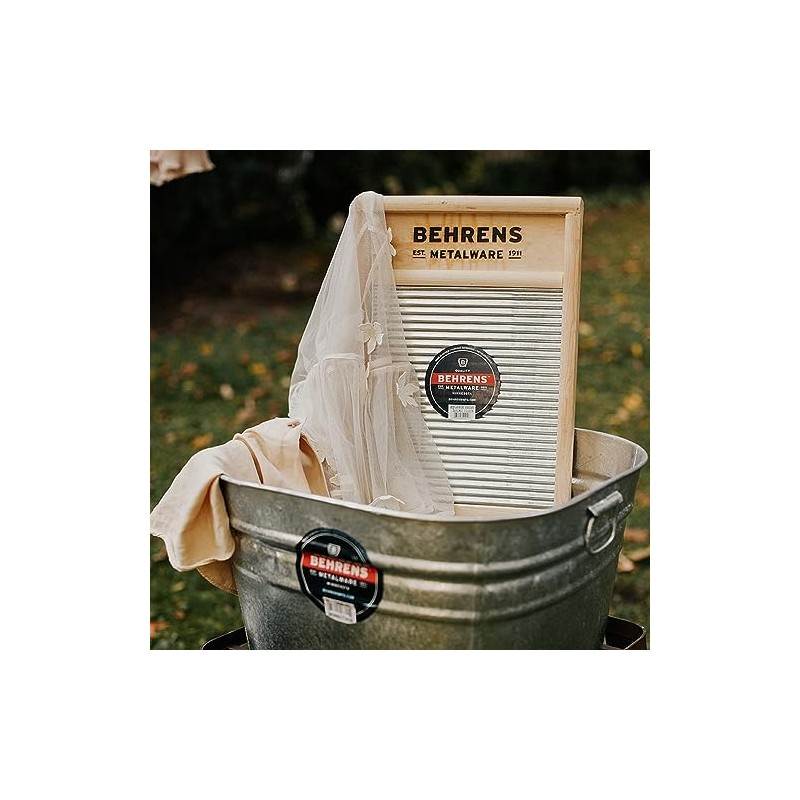 Behrens BWBG12 Galvanized Washboard, Large