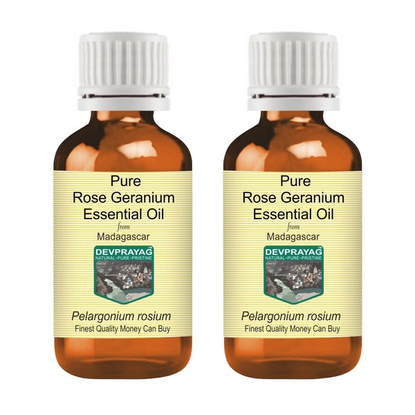 Devprayag Pure Rose Geranium Essential Oil (Pelargonium roseum) Natural Therapeutic