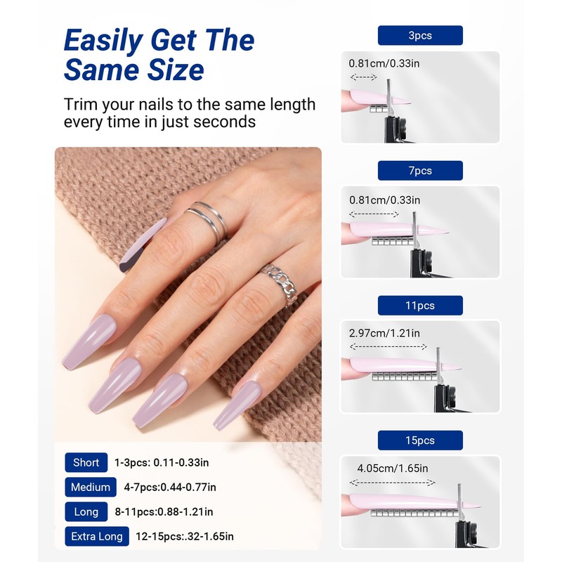 AIRSEE Professional Acrylic Nail Clipper Fake False Nails Tip Cutter