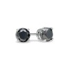 Paris Jewelry 10k White Gold 1/4 Ct Created Black Diamond