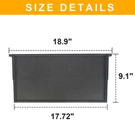 10 Pack Plastic Beekeeping Frame with Beeswax Coating Foundation Sheets, All-in-One Frame and Foundation, Deep Beehive Frame for Beekeeping 9", Black