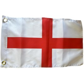 NWFlags Small England St George Flag 18" x 12" 75d Premium Polyester | Polyester 1.5x1 foot material Saint George flag with 2 Eyelets