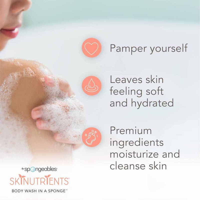 Spongeables Body Wash in a 20+ Wash Sponge, Sweet Grapefruit,