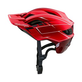 Troy Lee Designs Flowline SE Adult Bicycle Trail All Mountain Helmet W/MIPS, Pinstripe Red, Medium/Large