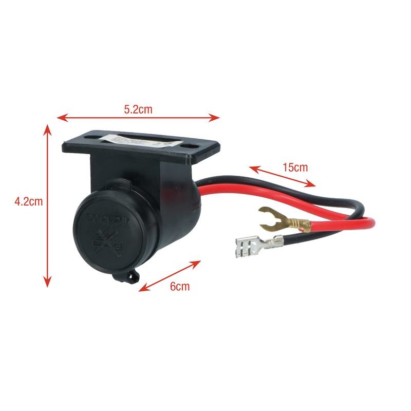 Carpoint CPT0523484 Waterproof Socket, 12 V