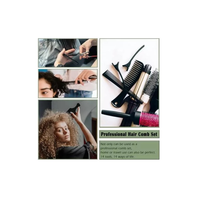 FIRSTPELLA Juego De Peines Para El Cabello Profesional De 14