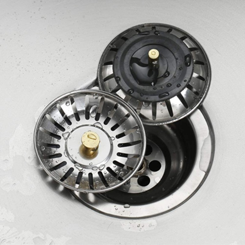 1 PC 84mm Kitchen Sink Plugs, Stainless Steel Kitchen Sink