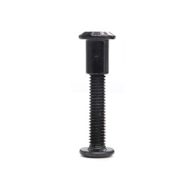 cSeao 10-Pack M6 x 55mm Black Allen Bolts Joint Connecting Bolts Socket Cap Screws and Rivet Cap Nuts Kit for Furniture Chairs Bed Crib