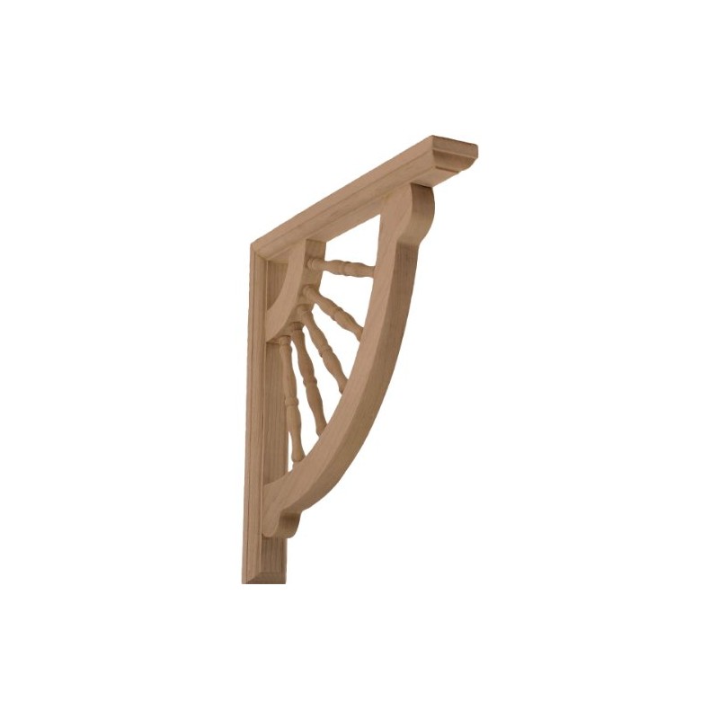 Ekena Millwork BKT01X12X12CRRW-CASE-2 Crendon Wagon Wheel Bracket, Rubberwood-Ready to be