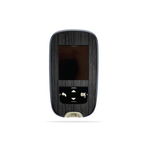 MightySkins Skin Compatible with Accu-Chek Guide - Black Wood |