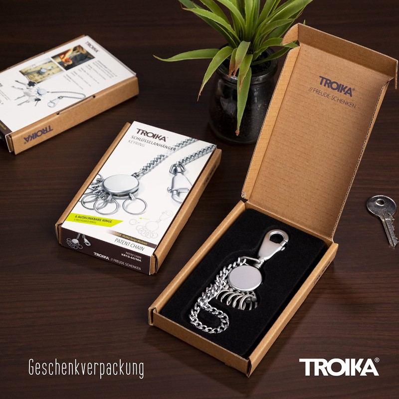 Troika Patent Chain – KR10-60/MA – keyring with chain –