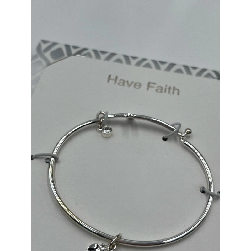 VERA BRADLEY SILVER PLATED HAVE FAITH CROSS BRACELET NWT MSRP$34