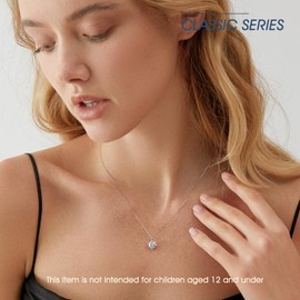 Beam & Bask Pendant Necklace for Adult Daughter, 1 Carat Moissanite Silver Fashion Jewelry for Daughter on Wedding Birthday Graduation From Mom Dad