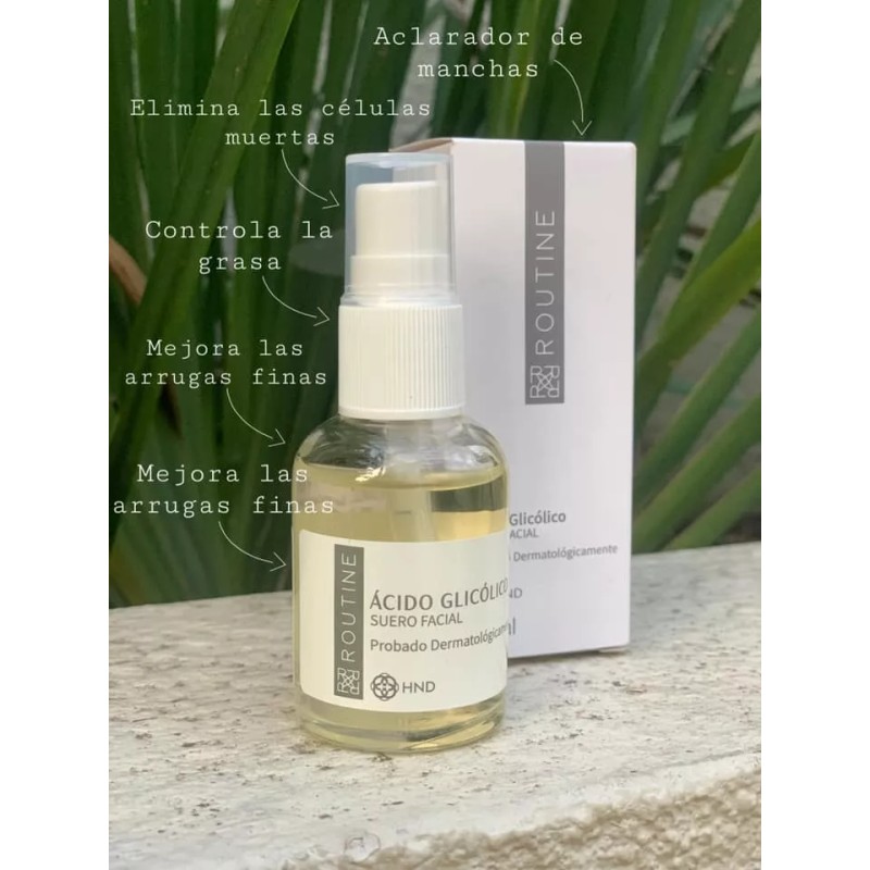 Hinode 3 Ácido Glicólico Suero Facial Routine Limpia Manchas