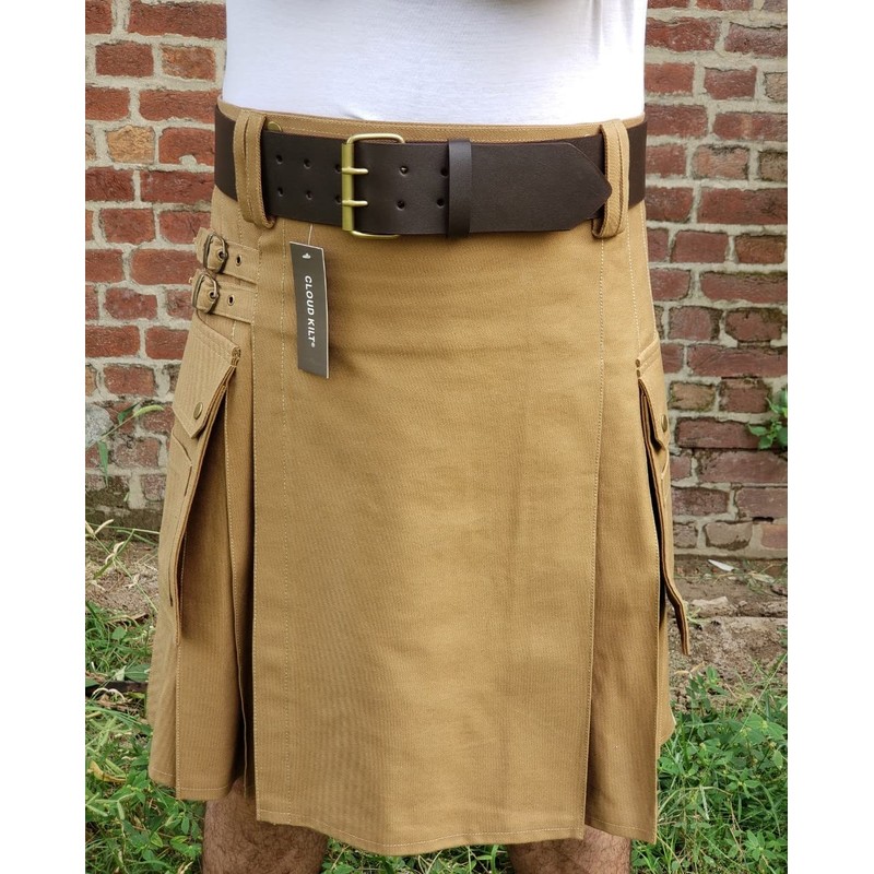 Leather Kilt Belt Brown S 32 - M 37