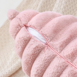 JOTOM Set of 2 Double-Sided Faux Fur Plush Cushion Covers, Decorative Soft Cushion Cover, Modern Cushion Cover, Sofa Cushion, Decorative Cushion Cover for Living Room, Bedroom Decoration (45 x 45 cm,