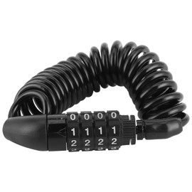 Candado para casco de motocicleta, candado de cable antirrobo para casco, candado portátil con combinación de contraseña de 4 dígitos para motocicleta