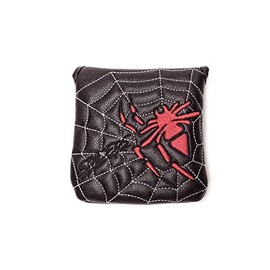 NEW Wakae Putter Headcover Mallet Cover for Odyssey 2-Ball TaylorMade Spider Putter Spider Pattern White/Black/Red (Black)