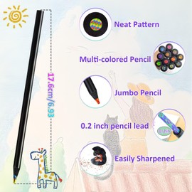 Rainbow Colored Pencils for Kids Gifts: 12 pack Christmas Stocking Stuffers, Valentines, Easter Basket Stuffers, Birthday Party Favors for Girls Boys Teens, Bulk Multicolor Art Supplies for School