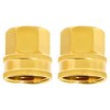 TAROSE 2 Pack Brass Garden Hose Adapter, Female to Female