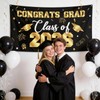 Graduation Decorations 2026 Black and Gold, Graduation Backdrop Banner 71