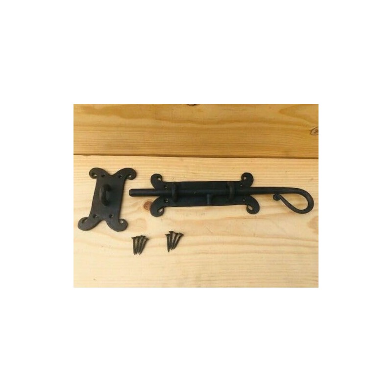 Vintage 2 Large Iron Locks Sliding Door Lock and Latch