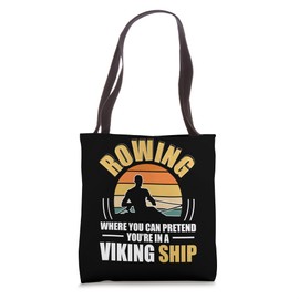 Rowing Lover Water Sports Team Crew Rowing Boat Canoe Tote Bag