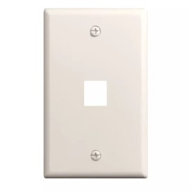 Legrand On-Q 1 Gang 1 PORT Keystone Insert Standard Face Wall Plate LIGHT ALMOND