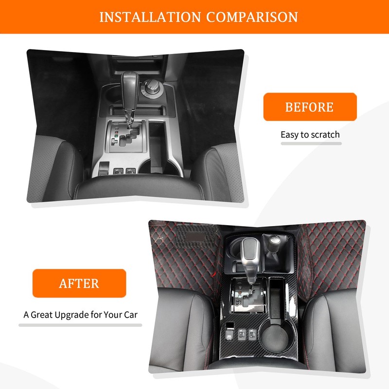 JeCar for 4Runner Interior Trim Carbon Fiber Center Console Gear