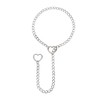 MILAKOO Heart Pendant Necklace for Women Cuban Link Slip Chain
