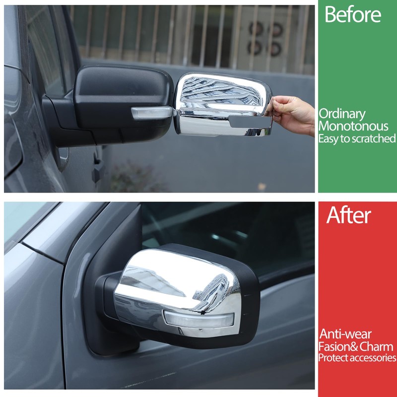 Door Rear View Mirror Cover Compatible with Nissan Titan 2016-2023,