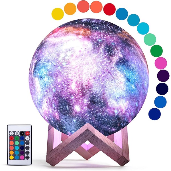 Moon Lamp Galaxy Lamp 5.9 inch 16 Colors LED 3D