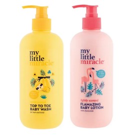 My Líttle Míracle Lightly Scented Top to Toe Baby Wash & Baby Lotion - For Hair & Body | Vegan & Dermatologically Tested | 500mL+500mL