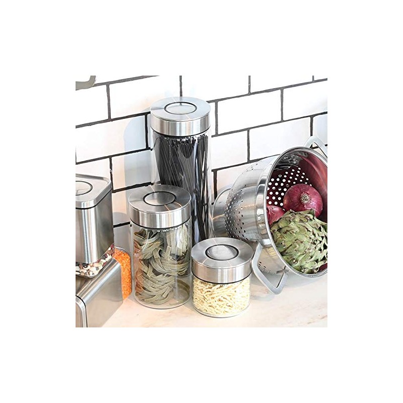 Dulton K915-1286S CYLINDER JAR WITH PRESS LID Cylinder Jar with