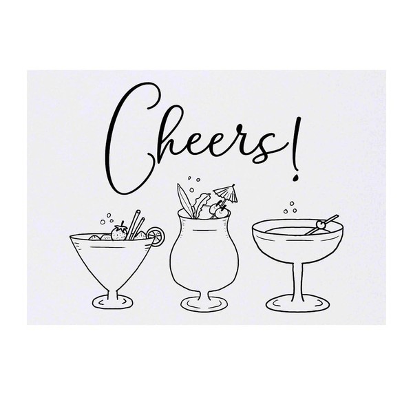 Azeeda 'Cocktail Time' Temporary Tattoo - Skin-Friendly & Non-Toxic Decal