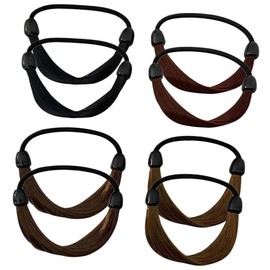 BIUDECO 8pcs Elastic Hair Ties for Women Girls Realistic Wig Hair Ropes Ponytail Holders Band for Wedding Birthday Party