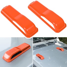 Engine Hood Hinge Cover Trim Exterior Accessories Decoration for 2018-2025 Jeep Wrangler JL JLU Sports Sahara Freedom Rubicon Unlimited Gladiator JT 2-Door & 4-Door (Orange 2PCS)