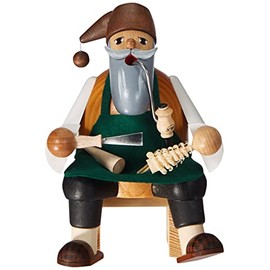 KWO Sapling Carver Smoking Men Incense Holder, 15 cm, Wood, Multicolour, One Size