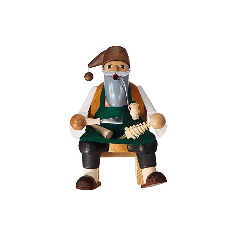 KWO Sapling Carver Smoking Men Incense Holder, 15 cm, Wood,
