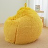 Yellow Bean Bag Chair Covers - Comfy Plush Fluffy, Anti-Slip,