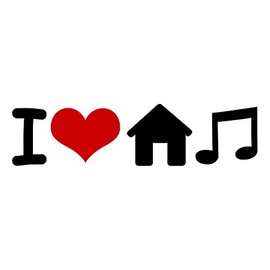 i Love House Music STICKERS Heart DECAL VINYL BUMPER CARS Mix Club DJ edm edc