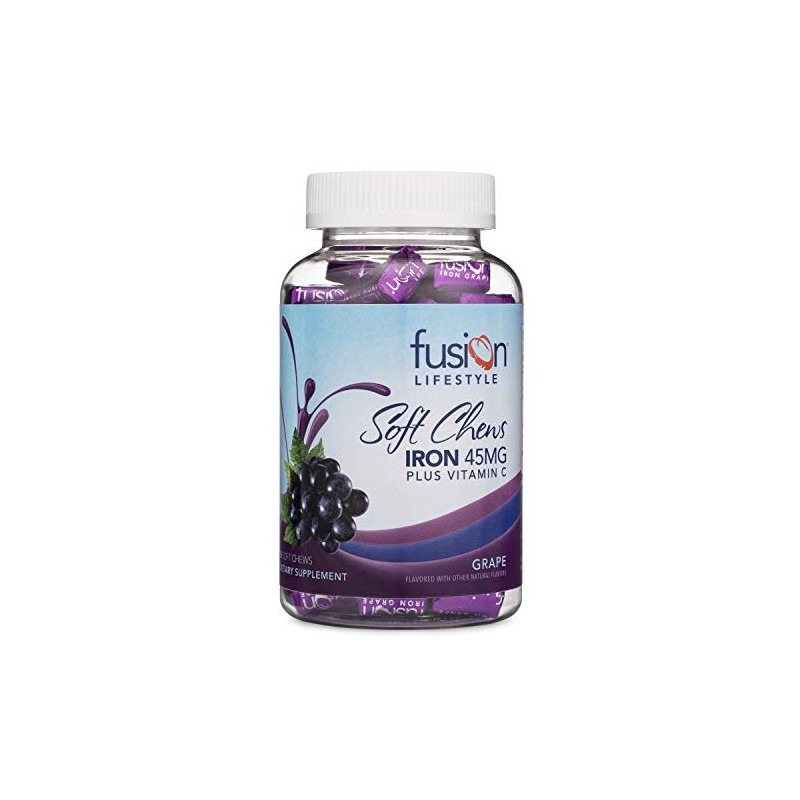 Fusion Lifestyle Chewable Iron Supplement for Women & Men -