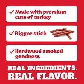 Old Wisconsin Yumbo Summer Sausage Snack Sticks, Ready to Eat, High Protein, Low Carb, Keto, Gluten Free, 20 Individually Wrapped 2oz Sticks, Turkey Flavor