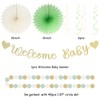 Sage-Green Champagne-Beige Baby Shower Party-Decorations - 21pcs Girls Boy Welcome