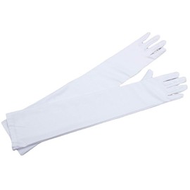 CHANJIF Long Gloves White Wedding Gloves Glossy Satin Gloves Accessories Clothing Parts Wedding Ladies Ceremony Banquet Show Wedding Dance Party Cosplay Party Dance