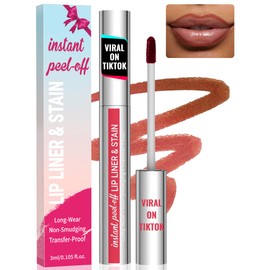 iMethod iMethod Lip Stain - Lip Liner Stain, Natural Long Lasting Lip Stain Peel Off, Waterproof Stay On All Day, Transfer-Proof, Highly Pigmented, Instant Peel Off Lip Stain Color, Cocoa